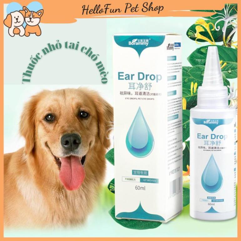 Lọ nhỏ tai cho chó mèo Borammy 60ml