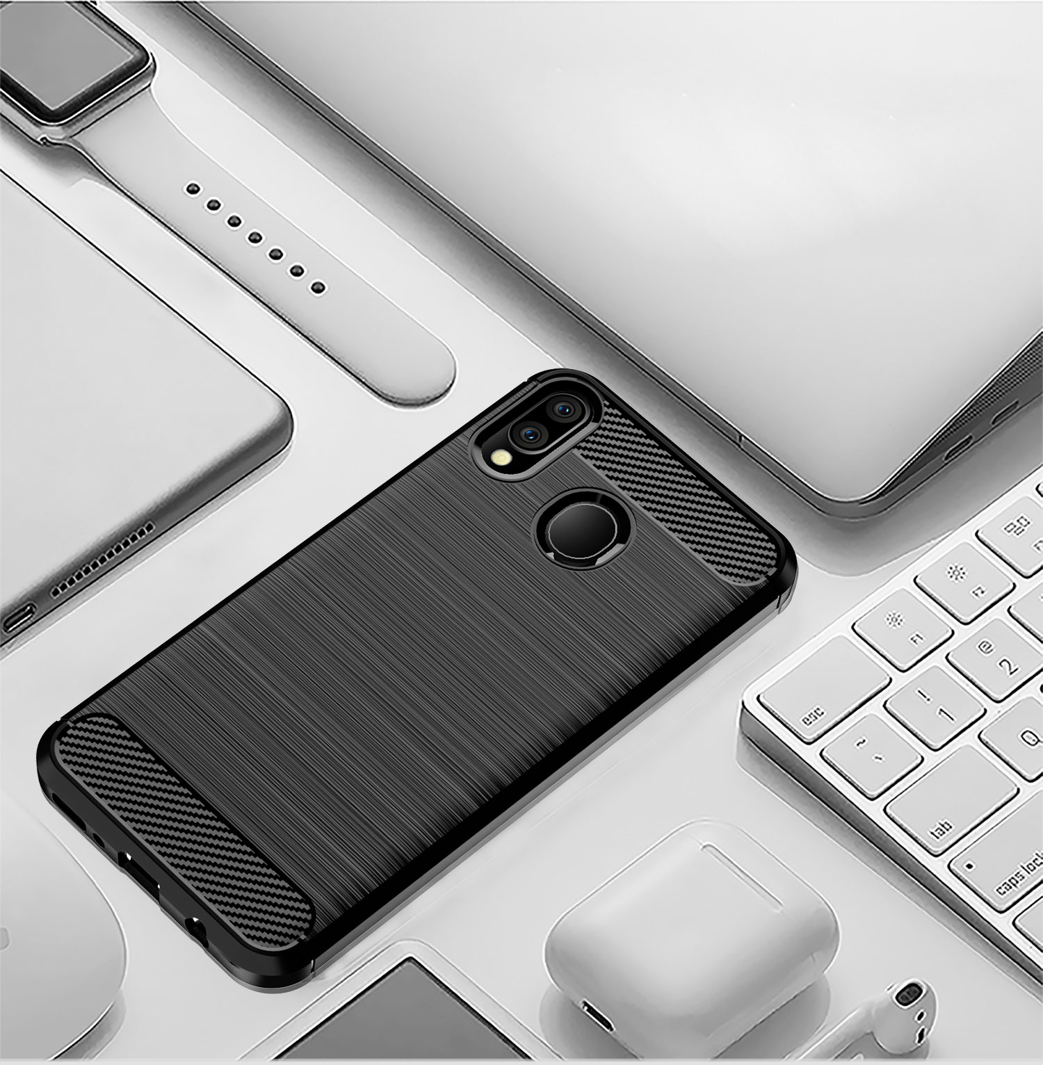 Ốp lưng chống sốc Samsung Galaxy M20 Hiệu Likgus vân kim loại - Hàng chính hãng