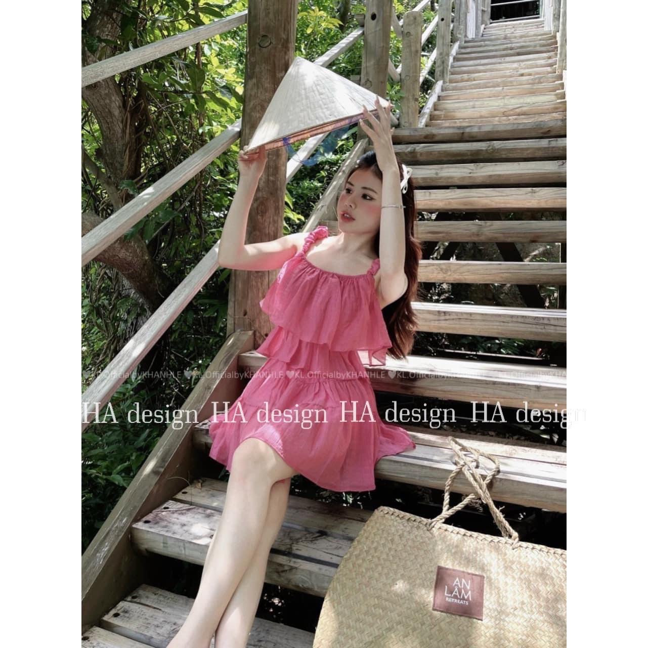 SET ĐI CHƠI, SET 2 MÓN ÁO TƠ 2S TẦNG XÒE PHỐI QUẦN ĐÙI CỰC XINH - Pink