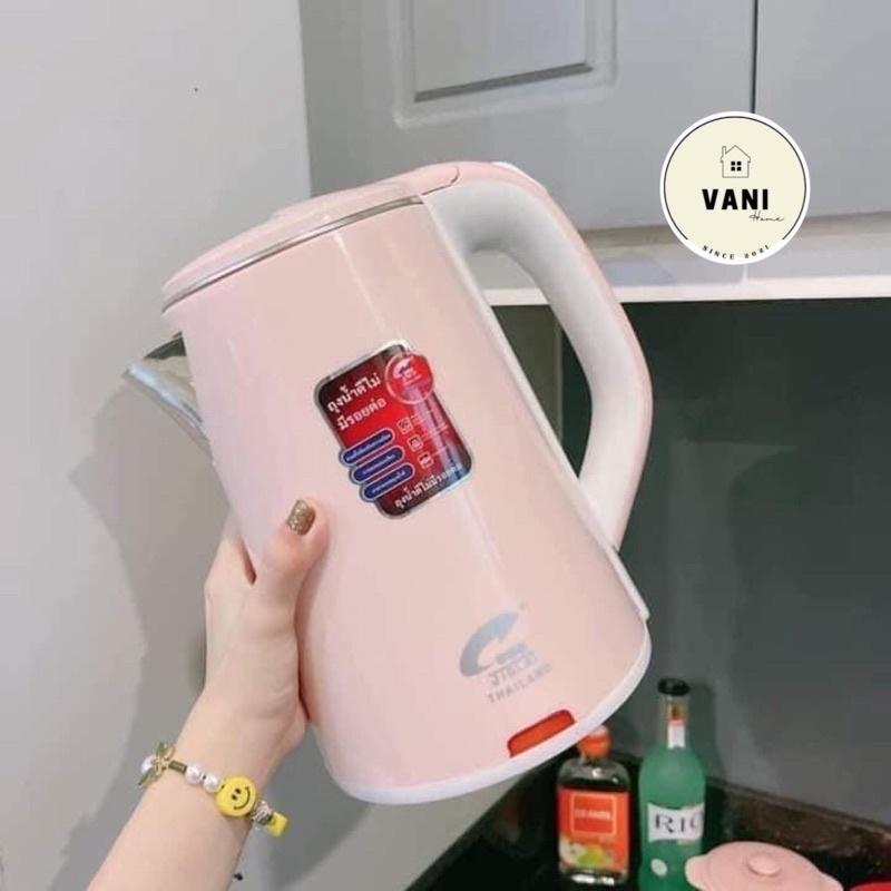 Bình đun siêu tốc Thái Lan JL 304 - Ấm siêu tốc 2.5L chống giật tự ngắt 2 lớp inox và nhựa