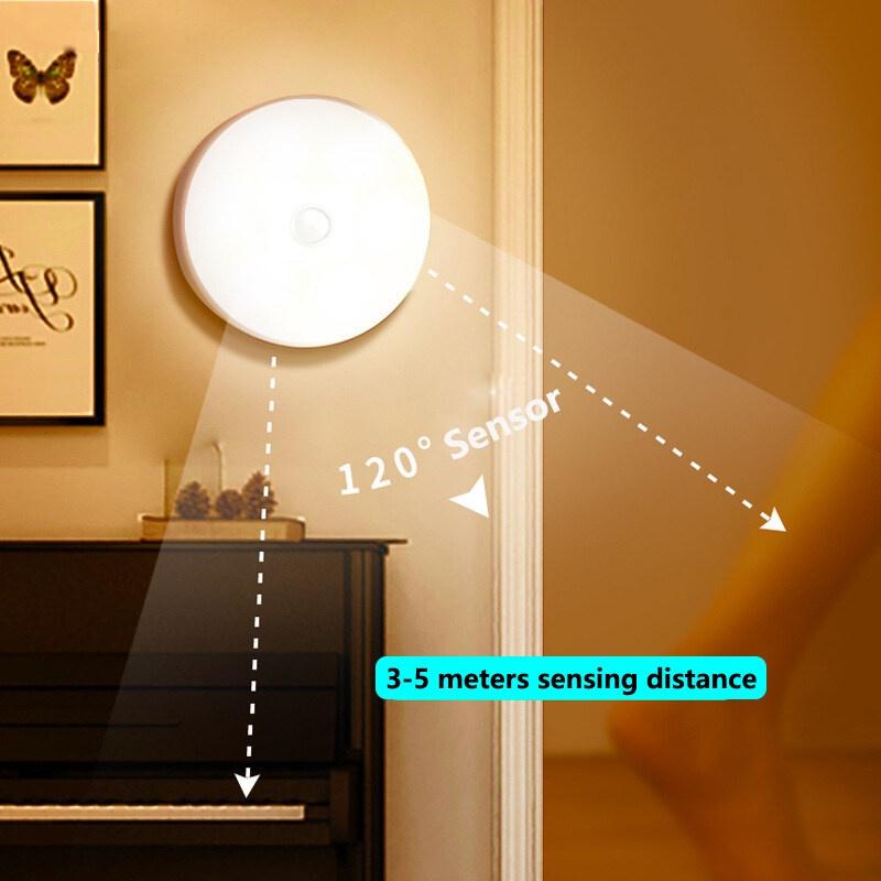 Đèn Led Không Dây Cảm Biến Chuyển Động Có Thể Sạc Lại Bằng Cổng USB Dùng Cho Cầu Thang/Phòng Ngủ