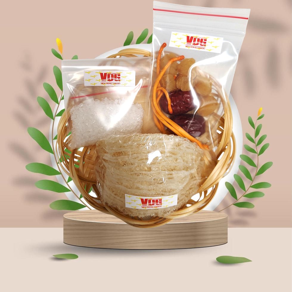 Yến sào tinh chế Venus 10g - Khỏe là đẹp, dưỡng nhan, tăng cường sức khỏe - Tặng đông trùng hạ thảo, táo đỏ, đường phèn -