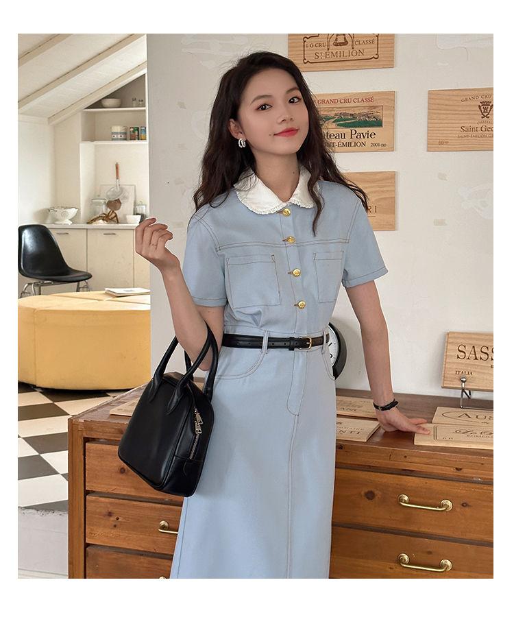 TOBE1SHOP Váy cổ búp bê thơm cho nữ mùa hè 2023 Thiết kế kiểu Pháp