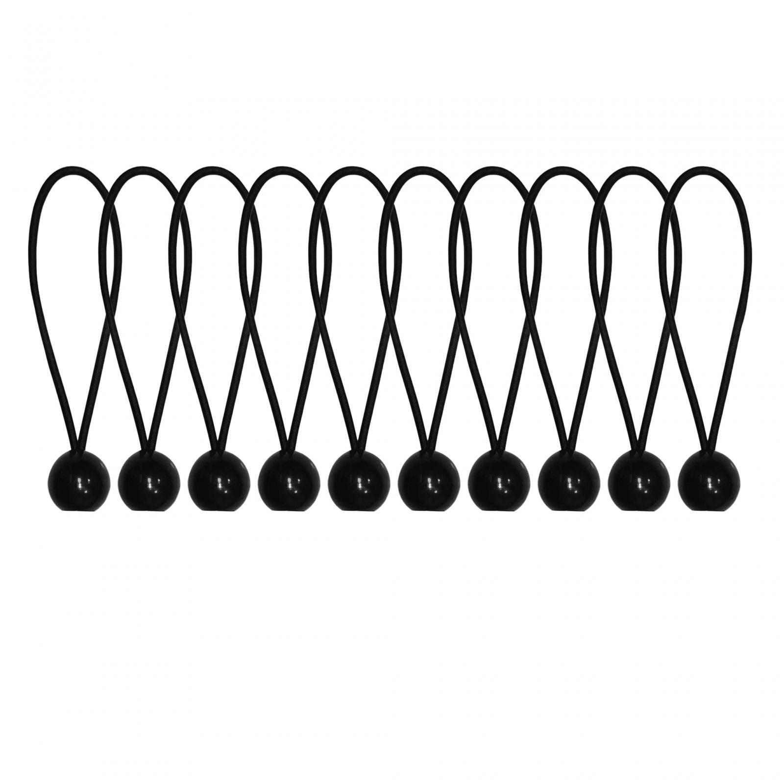 10 Pieces 6 inch Ball Bungee Cords Outdoor Bungee Cord with Balls, Tie Down, Heavy Duty for Shelter Tent Poles Canopy