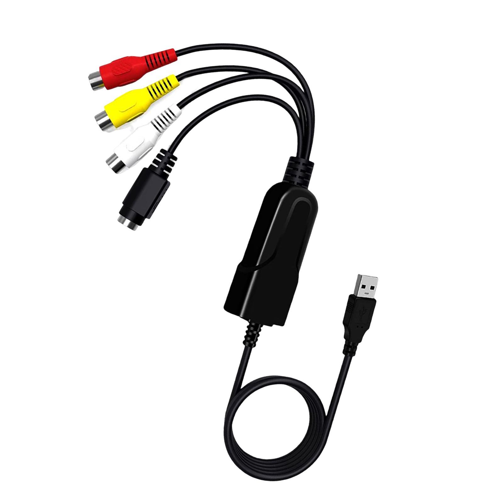 USB 2.0 Audio Video Converter VHS to Digital Converter Grabber for OS