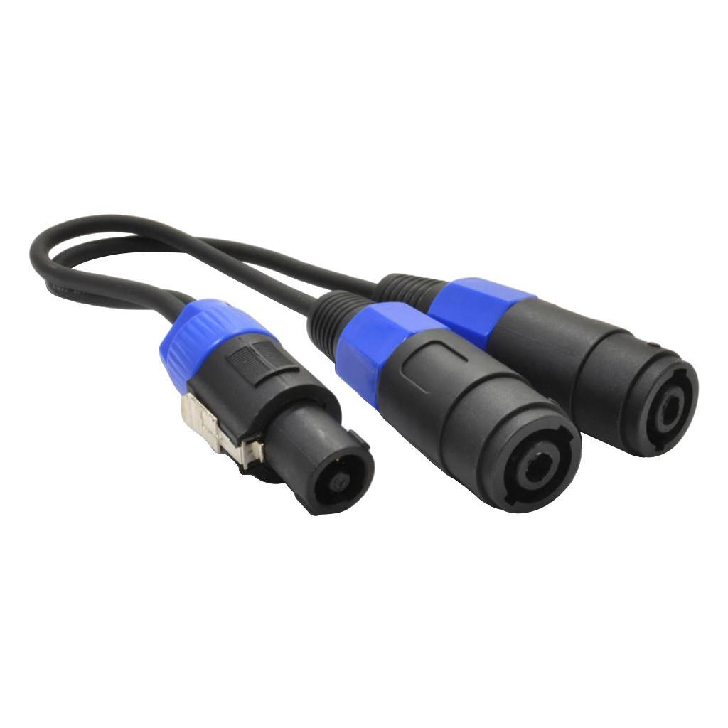 2pcs 0. PA Splitter to Dual Fe Speakers Cable Cord