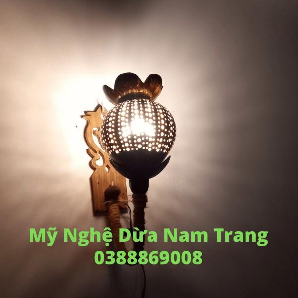 Đèn gáo dừa đèn ngủ và trang trí đọc đáo