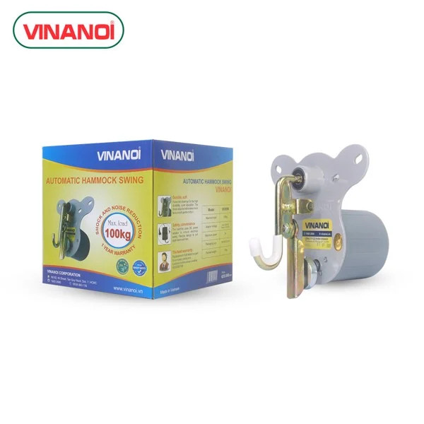 Máy Đưa Võng Tự Động Cao Cấp Vinanoi Asanta AS100 - Sức Đưa 100 Kg Cho Cả Mẹ Và Bé, Dùng Được Khi Cúp Điện