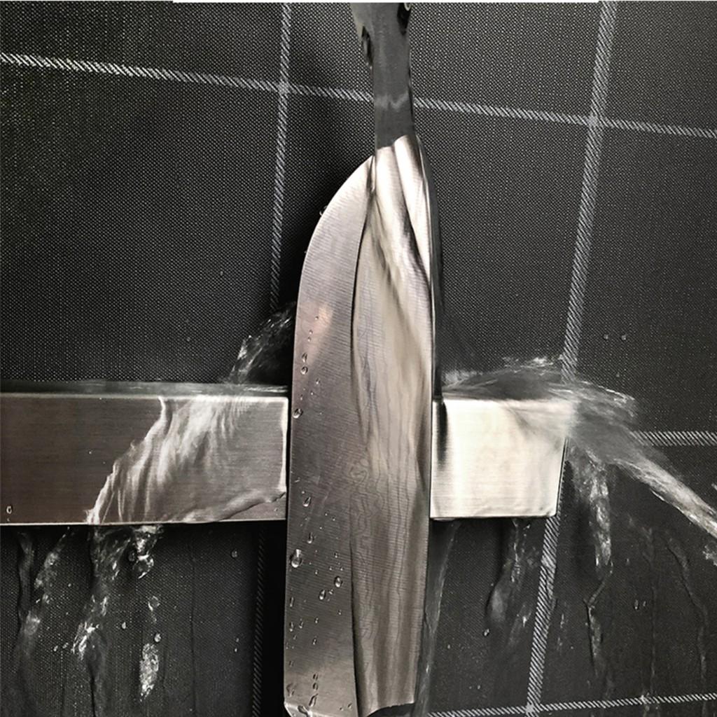 Giá treo dao kéo nhà bếp bằng nam châm vĩnh cửu hàng cao cấp vỏ bọc Inox 304 chống gỉ