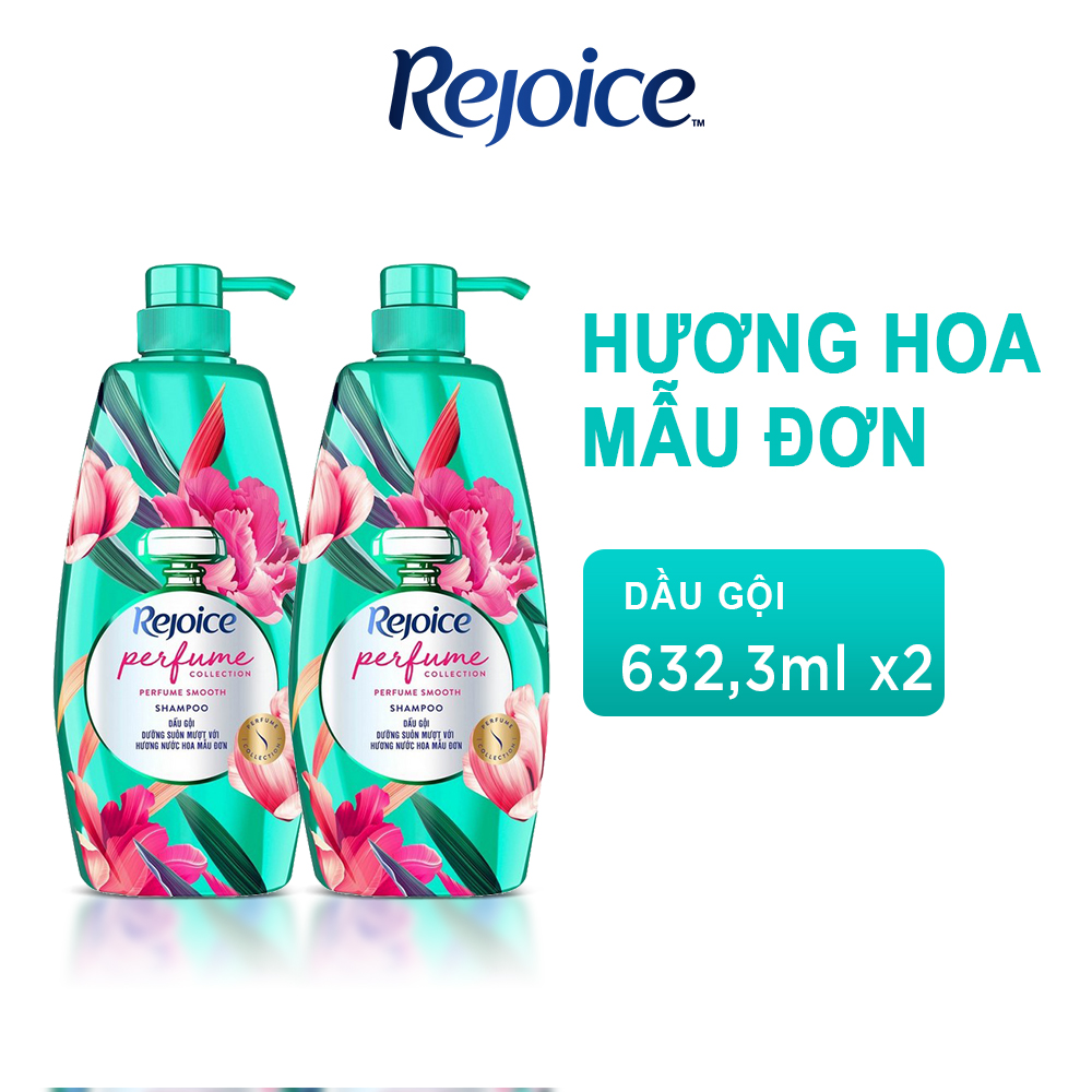 Combo 2 Dầu Gội REJOICE Fraya Hương Hoa Mẫu Đơn 650g/632,3ml