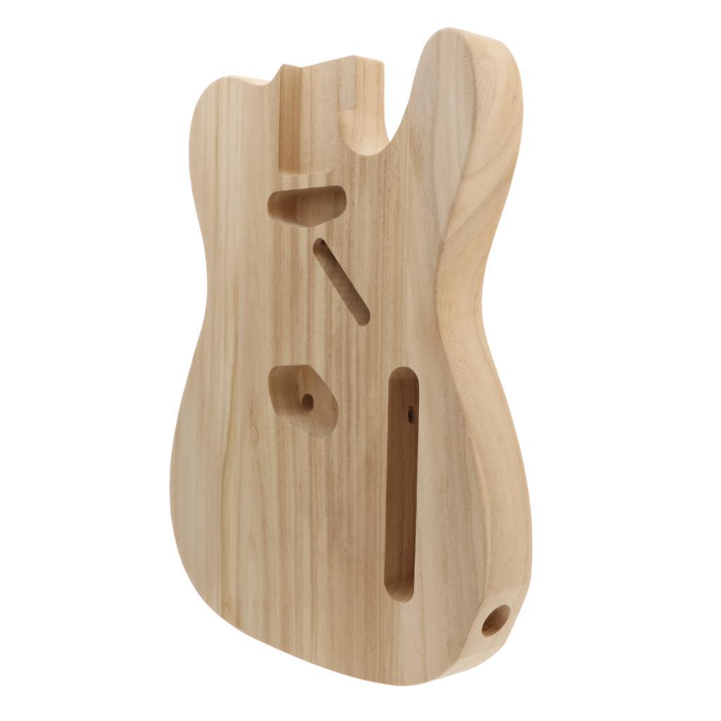Unfinished Electric Guitar Body Handcrafted Polished Guitar Barrel Maple Wood for TL-T02 Electric Guitar Replacement Part