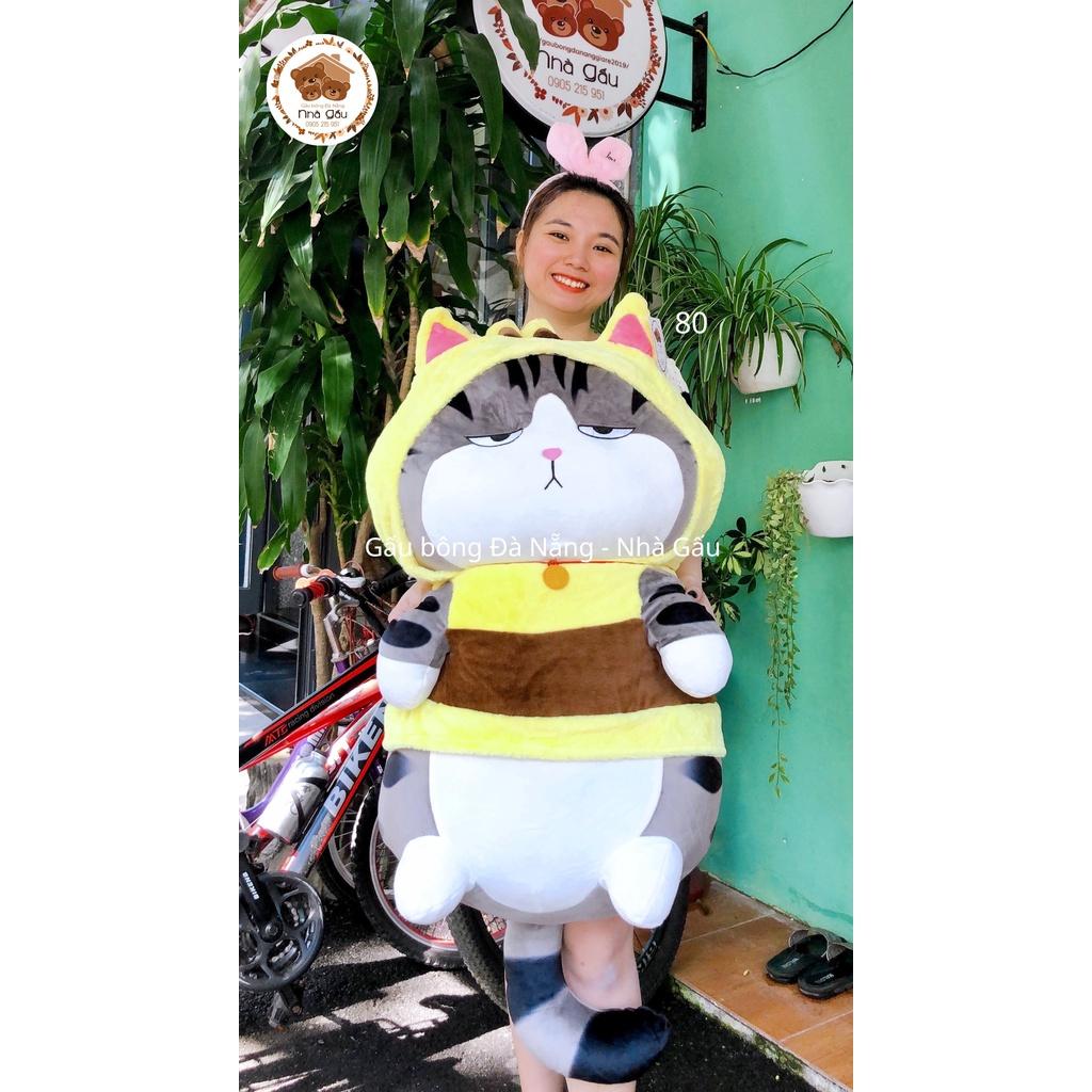 Gấu bông Mèo Hoàng Thượng/ Chó Pug ngáo cosplay heo ong ngộ nghĩnh - cao cấp mềm mịn