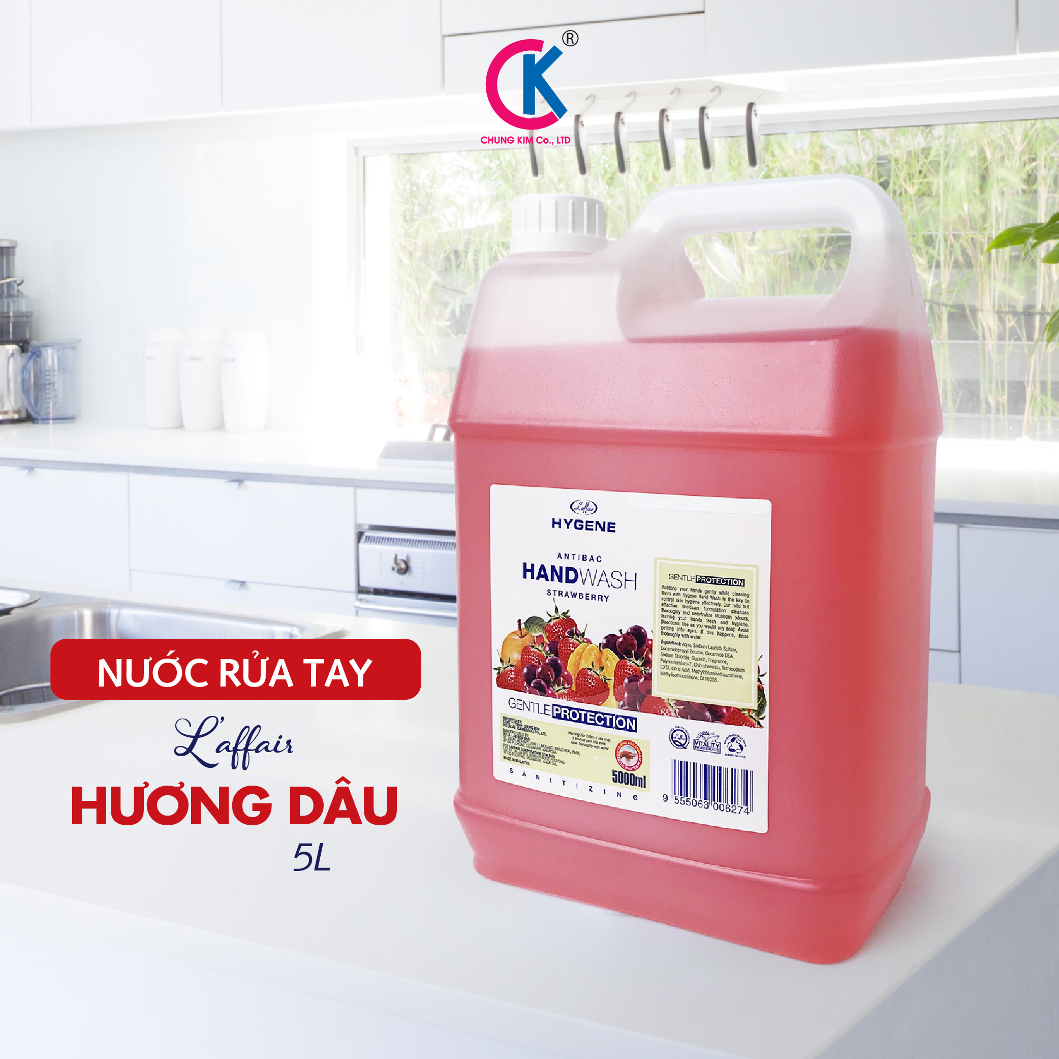 Nước Rửa Tay L’affair Hương Dâu 5L