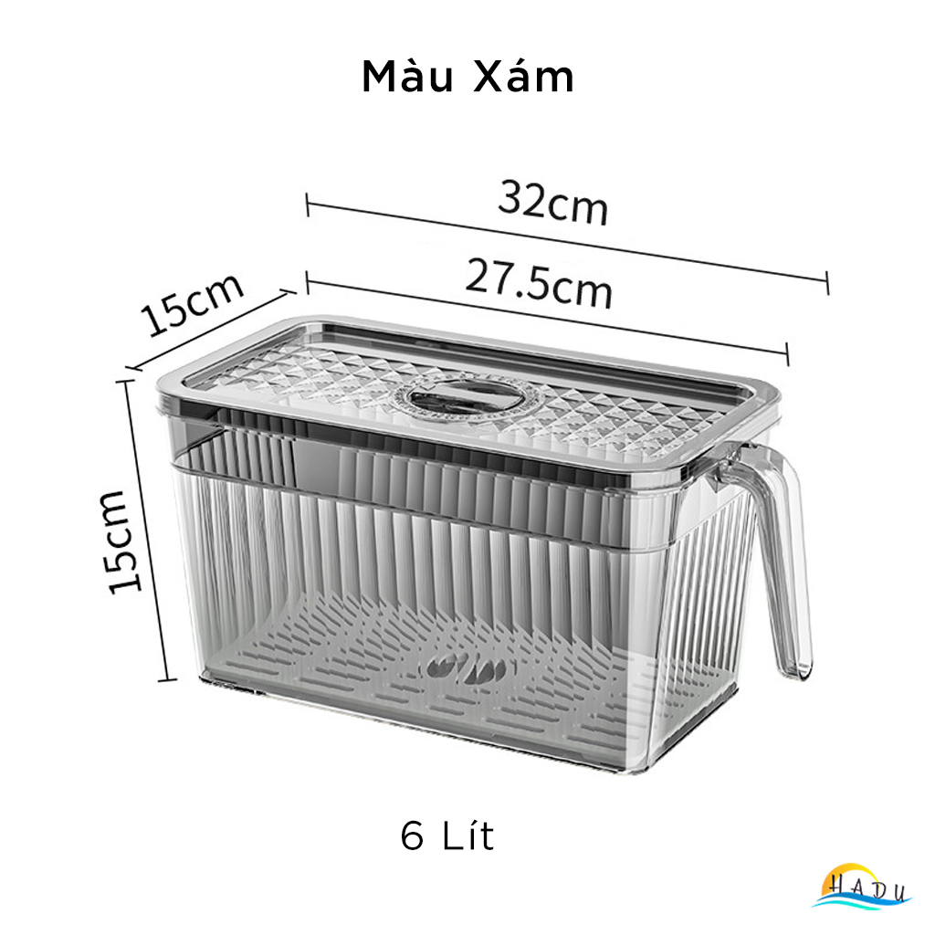 Hộp Đựng Trái Cây Hoa Quả Trong Tủ Lạnh Có Nắp Nhựa PET Trong Suốt Cao Cấp Đạt Chất Lượng Đức CCKO