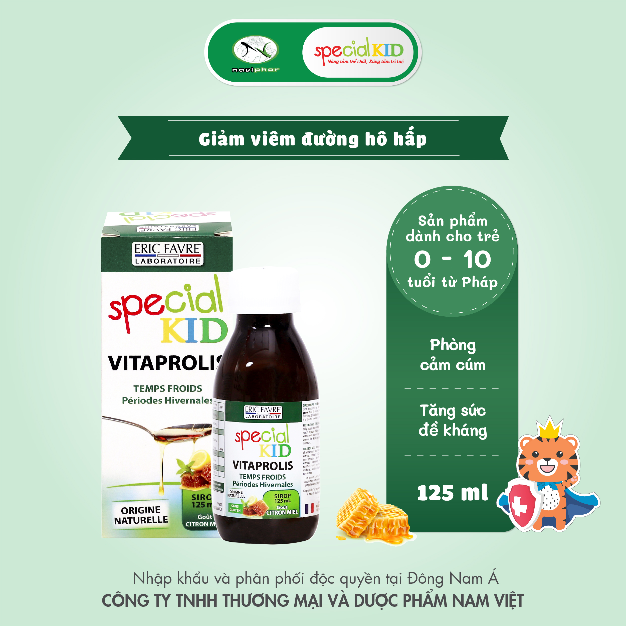 TPBVSK Special Kid Vitaprolis - Hỗ trợ giảm nguy cơ viêm đường hô hấp trên, hỗ trợ tăng cường sức đề kháng