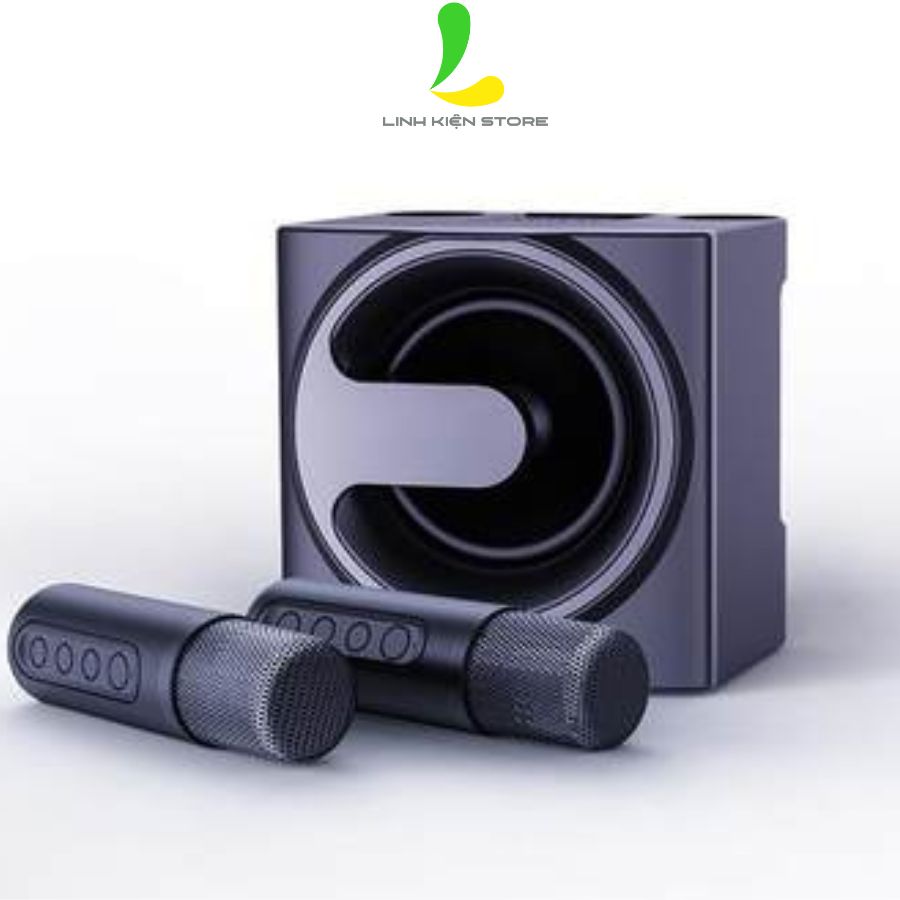 Loa Bluetooth Karaoke YS207 (YS-207) - Loa xách tay chất liệu nhựa cao cấp hiệu ứng đổi giọng, điều chỉnh echo, reverb, effect kèm 2 micro không dây