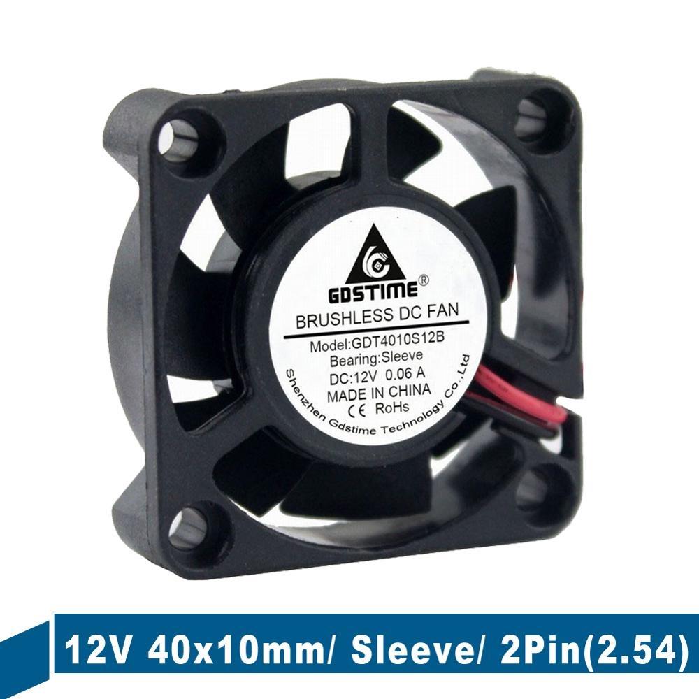 1 Quạt Tản Nhiệt Không Chổi Than 4010 40mm X 10mm Dc 12v 2pin