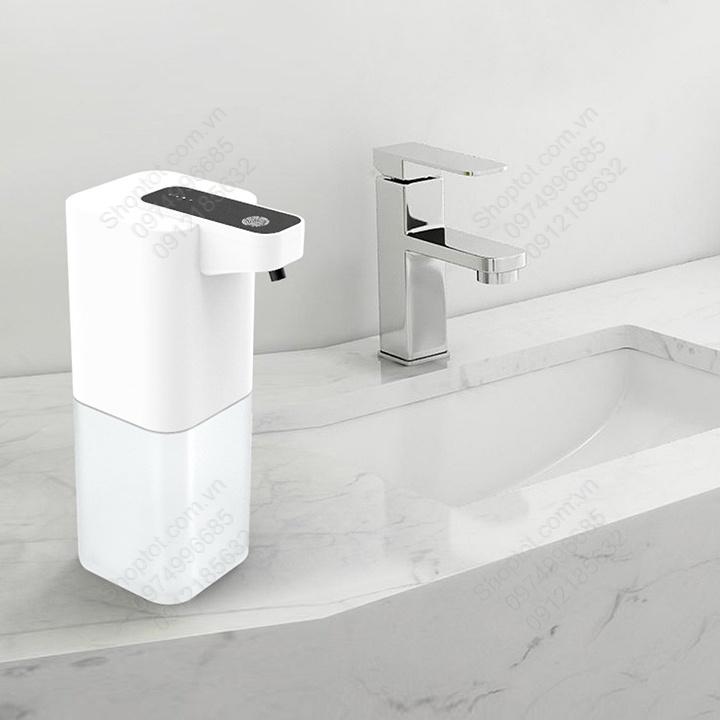 Bình phun xịt khử trùng tay cảm biến tự động, loại dùng pin sạc, xịt phun sương dung dịch khử trùng, dung tích 400ml