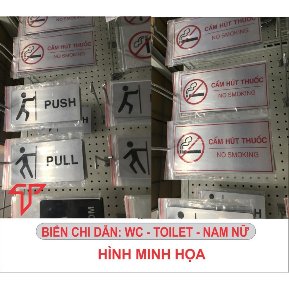 Bảng chỉ dẫn toilet, WC, nhà vệ sinh, NAM NỮ KT:14x32cm