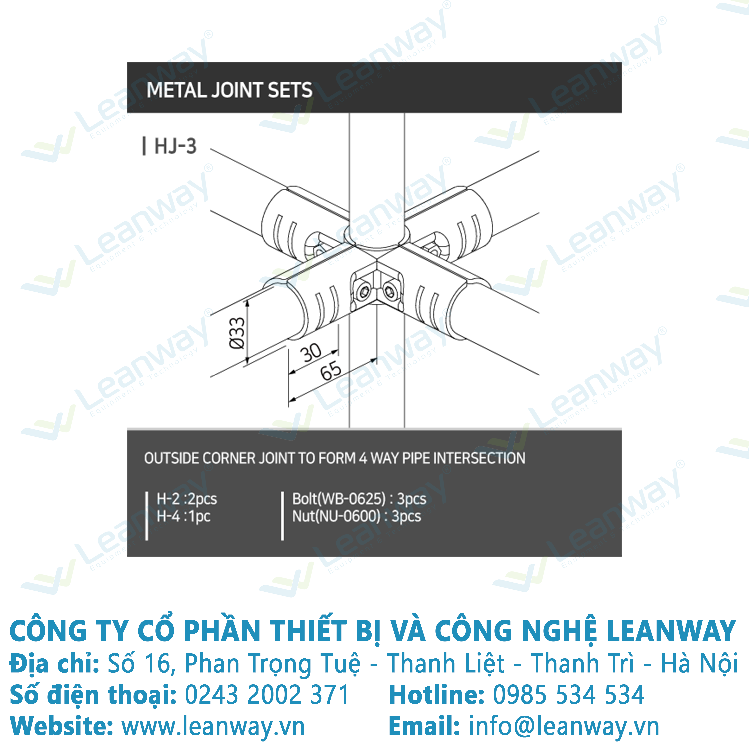 Khớp nối HJ-3_Logiform Hàn Quốc (Giá đã bao gồm VAT)