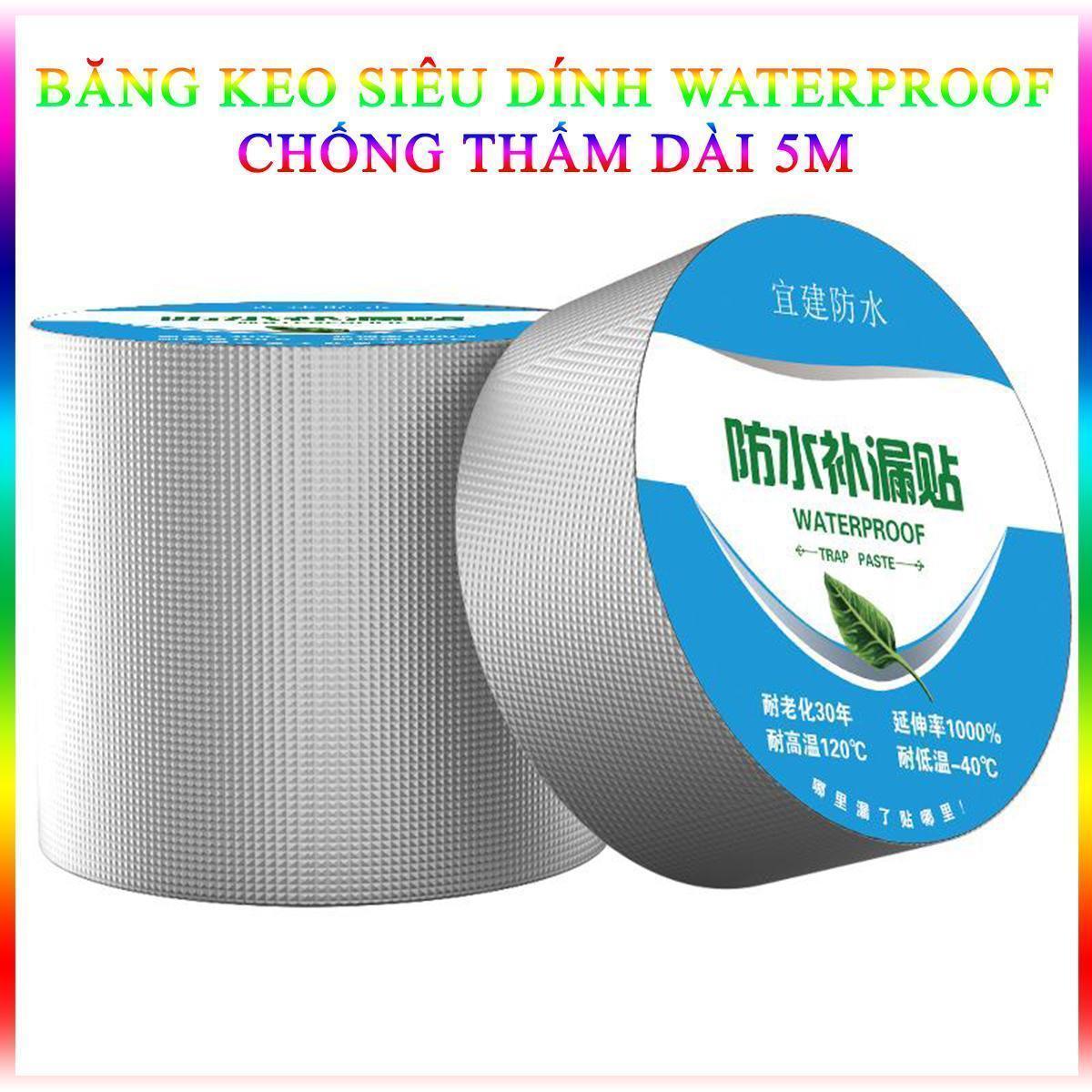 Băng Keo Siêu Dính WaterProof Dài 5M Chuyên Dán Chống Thấm Cho Tường, Mái Tôn, Ống Nước, Phao Bơi ...