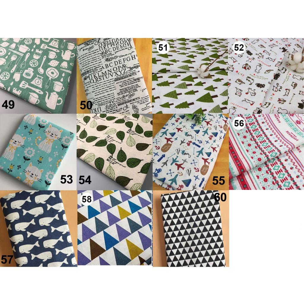 Vải Bố Canvas Decor Nhiều Mẫu Size 50x50cm Làm Phông Nền Chụp Ảnh, Làm Đồ Thủ Công, Khăn Trải Bàn...