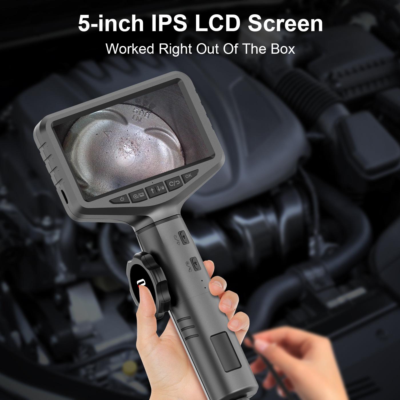 5Inch Lái Động Cơ 6Mm Nội Soi Cống Thoát Quay Mini Camera Khớp Nối Industri Borescope Cho Ô Tô Máy Bay