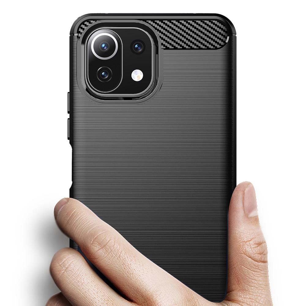 Ốp lưng dành cho Xiaomi Mi 11 Lite 5G NE ốp silicone mềm Carbone phay xước chống sốc chống vân tay