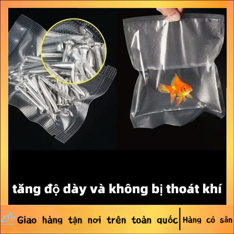 { Loại Dày} Combo 100 Túi Hút Chân Không Thực Phẩm Phù Hợp Với Tất Cả Các Dòng Máy Hút Chân Không , Túi Hút Chân Không Một Mặt Nhám Siêu Dai , Chất Liệu An Toàn - Hàng Chính Hãng