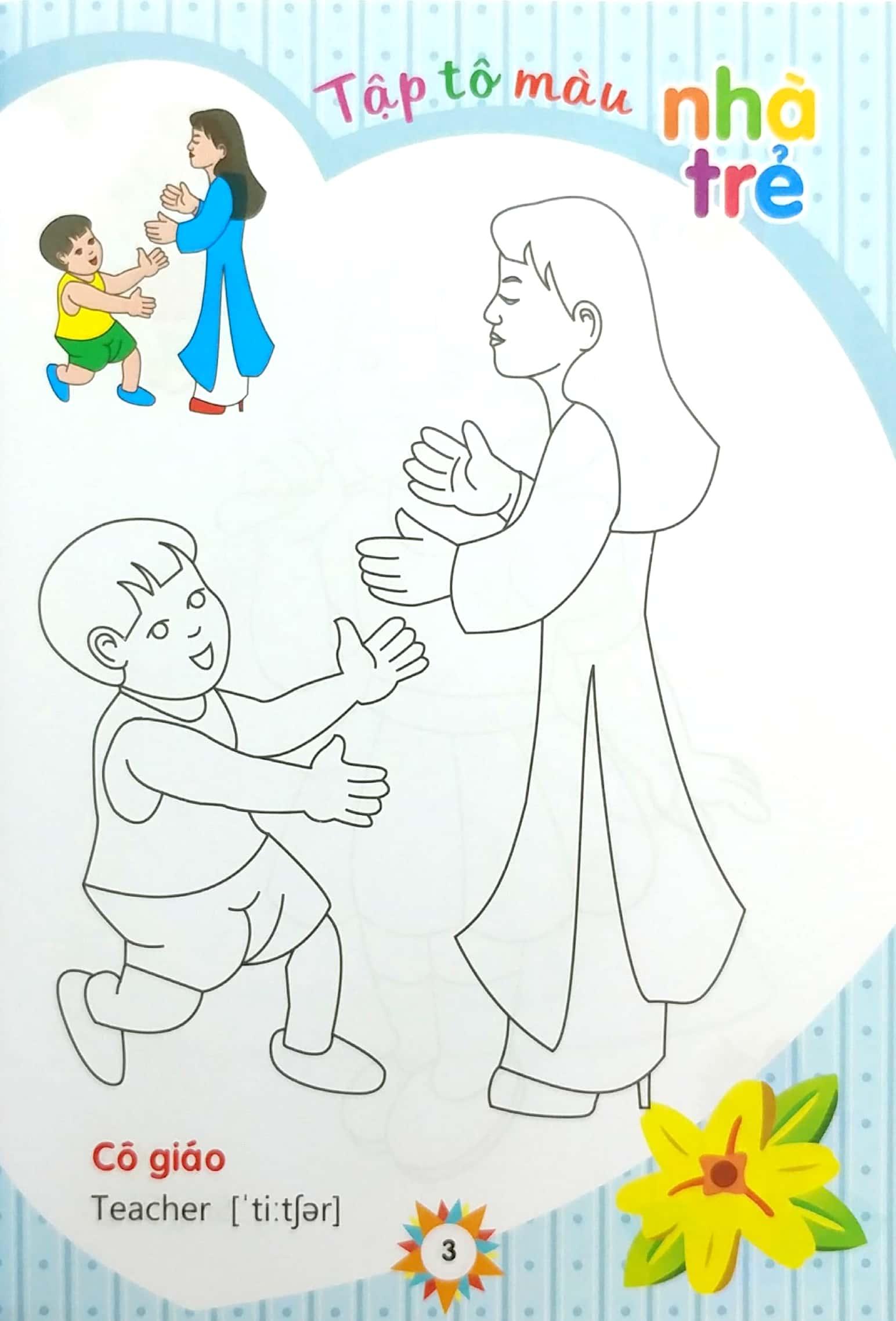 Tập Tô Màu Nhà Trẻ - Chủ Đề Trường Mầm Non