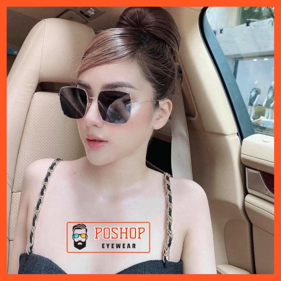 Kính mát nữ POSHOP kính râm chống tia cực tím UV400 thiết kế mắt vuông dễ đeo màu sắc thời trang D8051