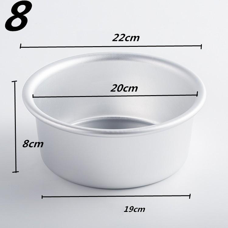 Khuôn Tròn Hợp Kim Nhôm Cao Cấp Đế Liền 5 inch, 6 inch, 7 inch, 8 inch