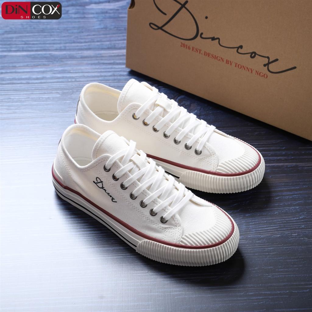 Giày Sneaker Vải Unisex DINCOX D21 Phong Cách Ấn Tượng White