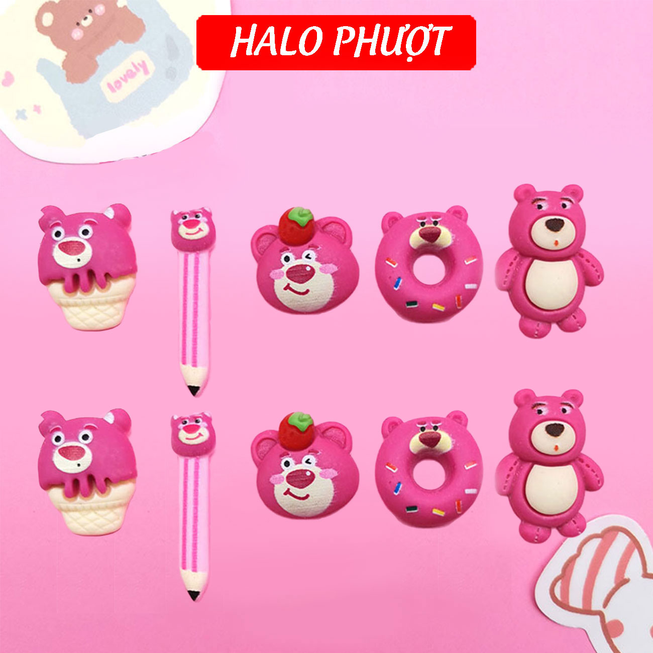 (Kèm Keo) Charm 3D trang trí nón bảo hiểm, điện thoại, xe