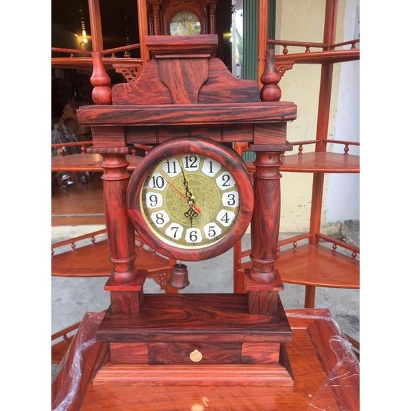 Đồng hồ để bàn gỗ trắc siêu đẹp