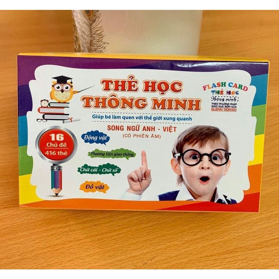 Bộ Thẻ Học Thông Minh 16 Chủ Đề Song Ngữ Tiếng Anh Loại Chuẩn Glenn Doman Flashcard Cho Bé Từ 0-6 Tuổi