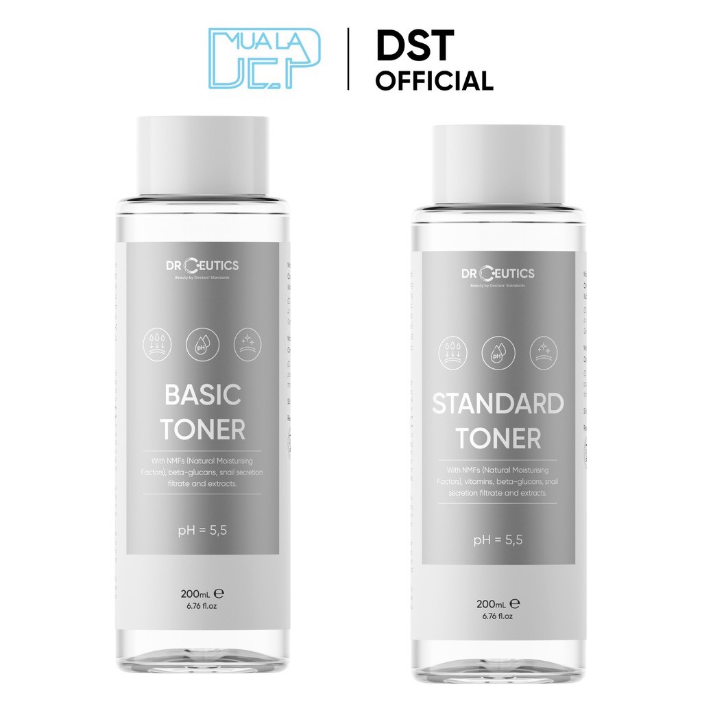 DRCEUTICS Basic Toner Và Standard Toner Cấp Ẩm Cho Da (200ml