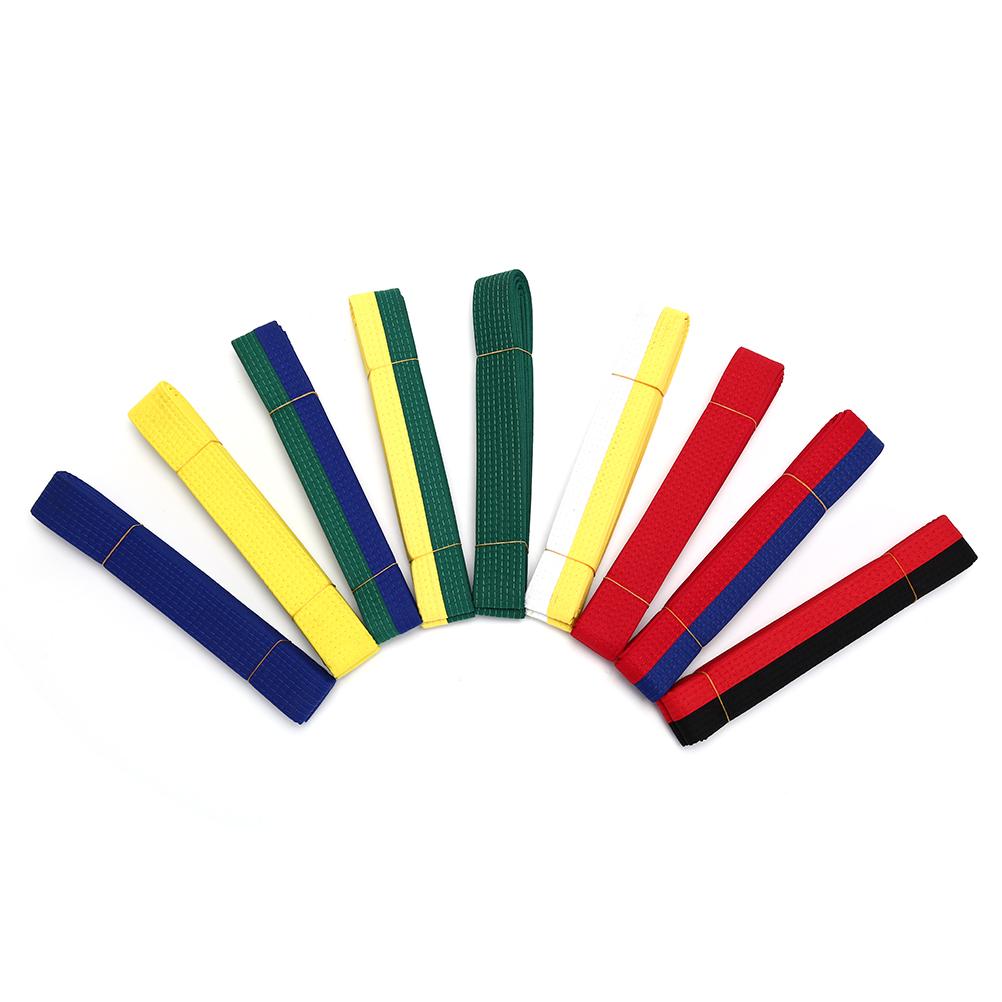 Taekwondo Belt chuyên nghiệp mới Karate Judo kép bọc võ thuật dây đai thể thao sọc Color: E