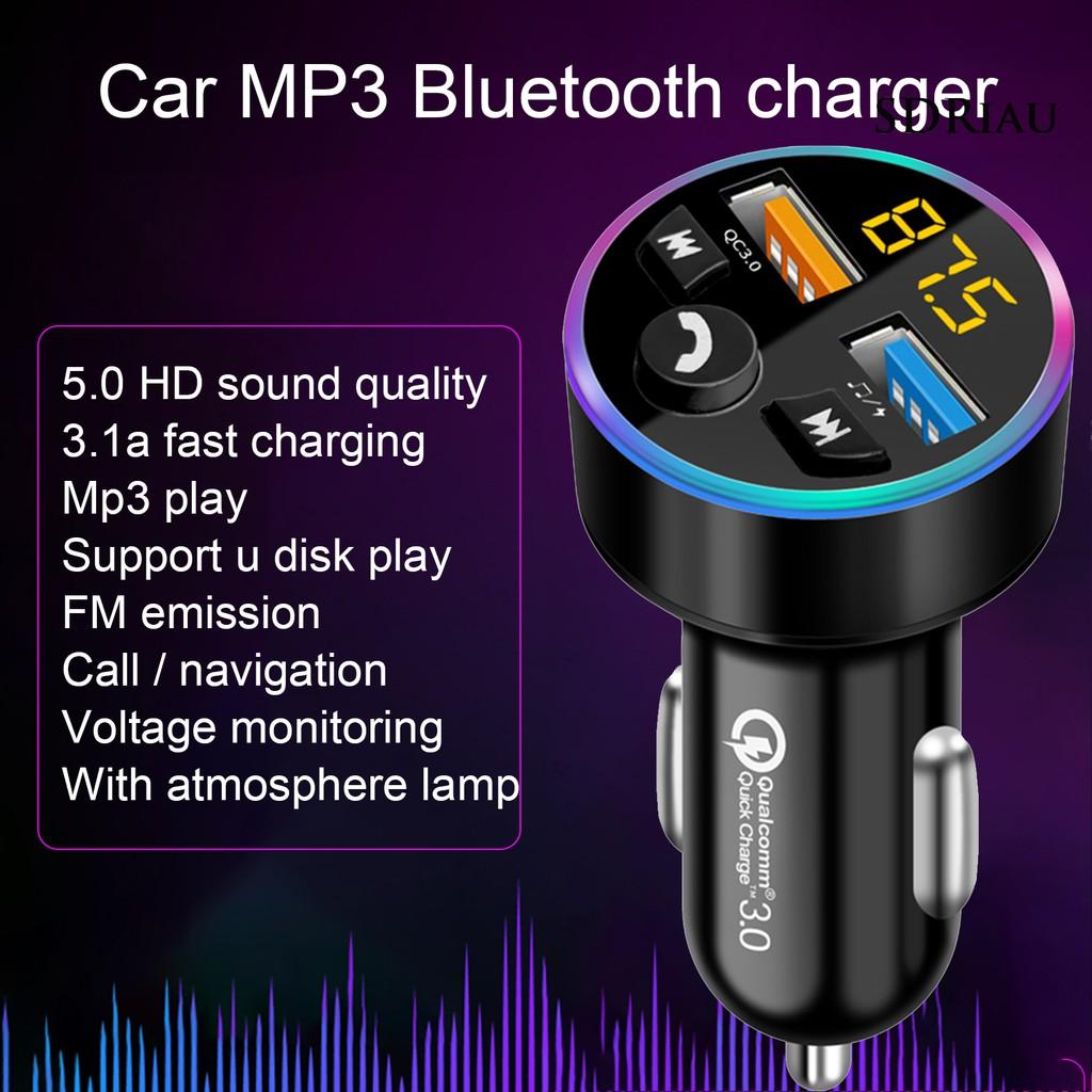 Củ Sạc Trên Ô Tô Bluetooth 5.0 Mp3 Qc3.0 + 2.4a