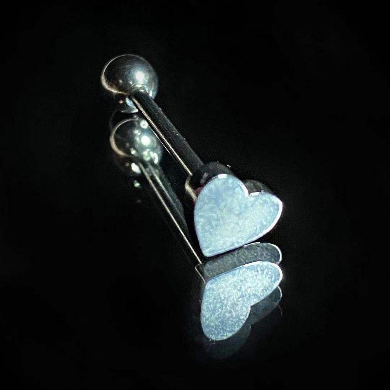 Khuyên lưỡi cao cấp - Trái tim đen - 69STORE