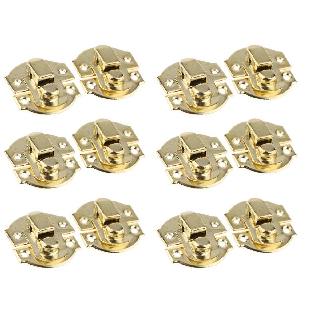 12Pcs Antique Buckle Alloy Box Buckle Wooden Box Lock Craft Hardware