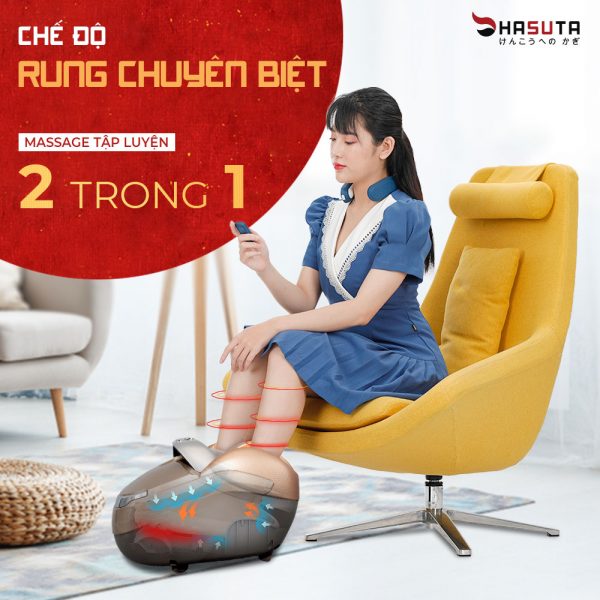 Máy massage chân Hasuta HMF-320 xoa bóp lòng bàn chân, ngón chân - Hàng Cao cấp chính hãng