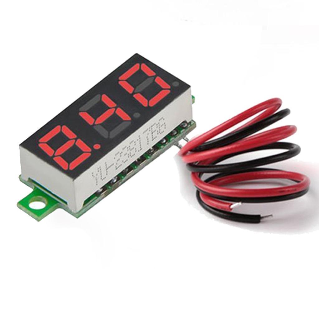 2 Wire DC 3.5-30V Digital Display Voltage Meter Voltmeter 0.28" LED Voltage Tester