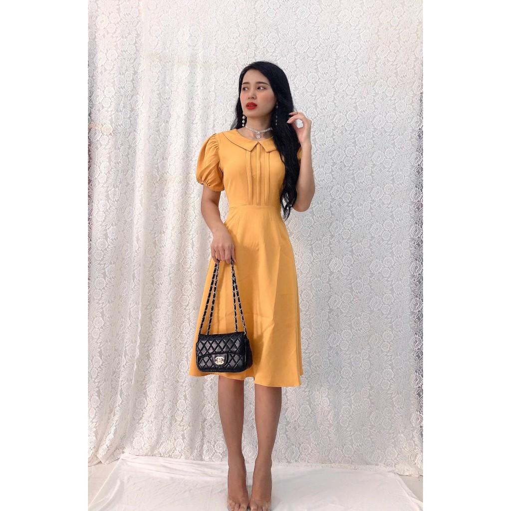 Đầm xòe dự tiệc cổ sen