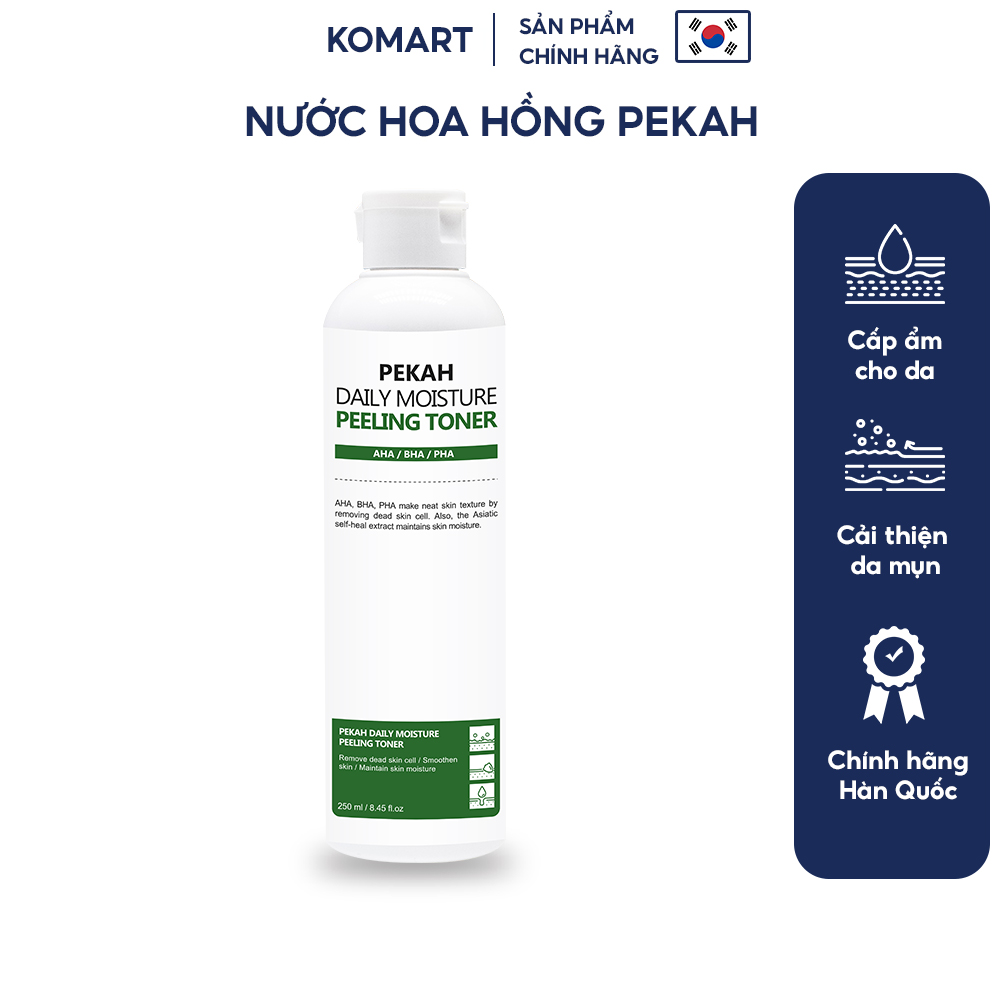 Nước Hoa Hồng Giảm Mụn Ẩn PEKAH DAILY MOISTURE PEEL TONER