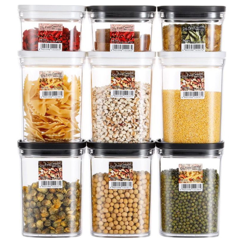 Hộp thực phầm đựng đồ khô nắp kín Inomata Canister (220ml/ 520ml) hàng Made in Japan