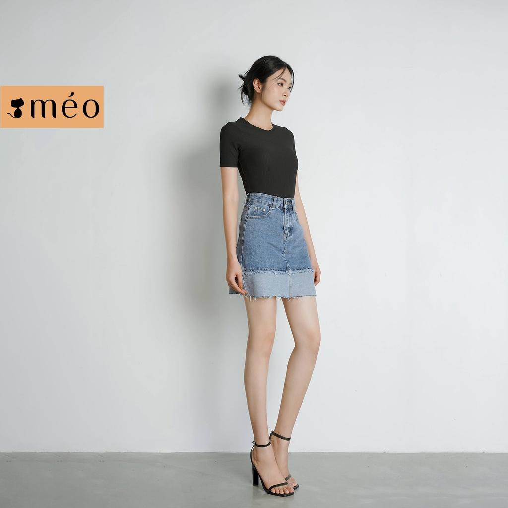 Chân váy nữ Méo shop chân váy jean ôm dáng chữ A 3910