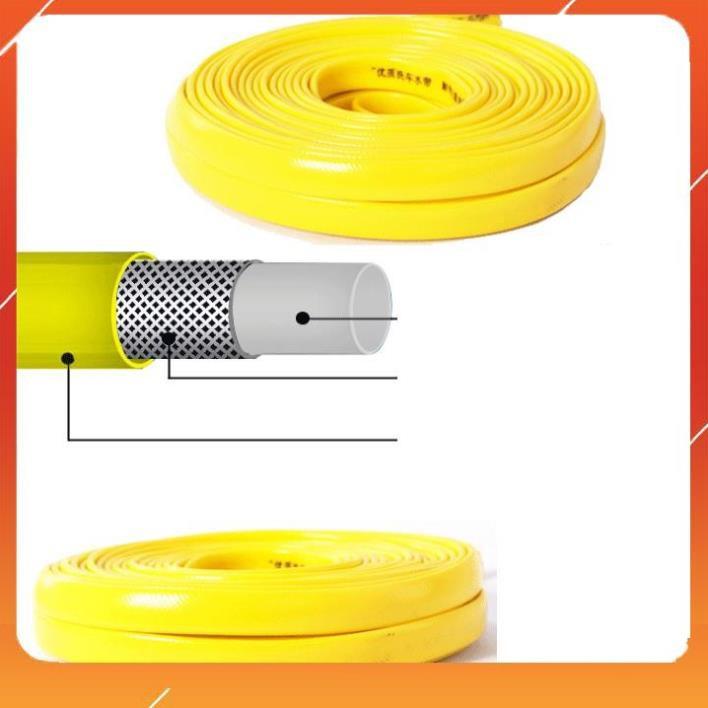 Bộ dây vòi xịt nước rửa xe,tưới cây ,tăng áp 3 lần,loại 7m,10m 206701-2 đầu đồng,cút đồng+ móc khoá