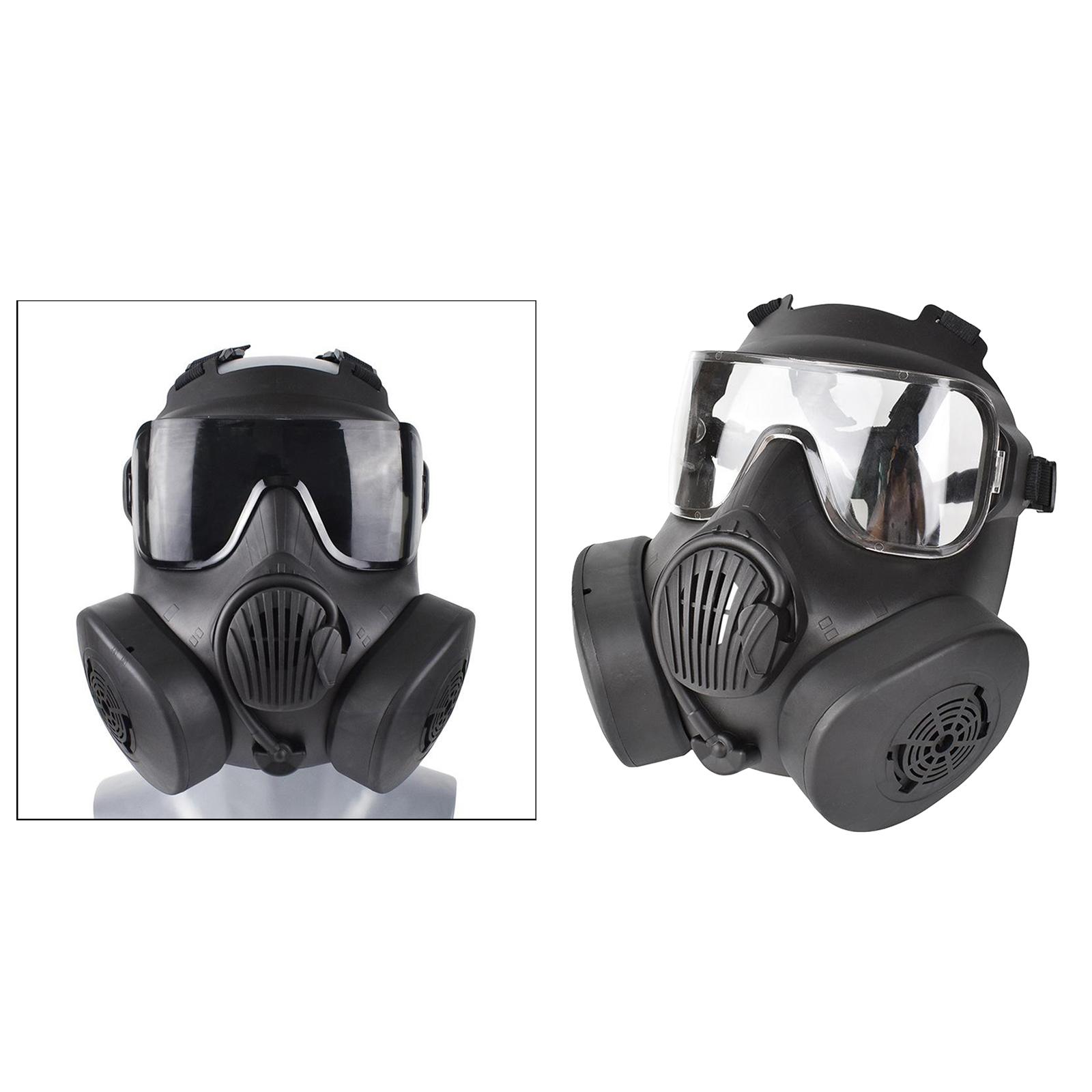Protective Mask, Safety Full Face Eye Protection Dummy Toxic Gas Mask with Adjustable Strap for BB Gun CS Cosplay Costume Halloween