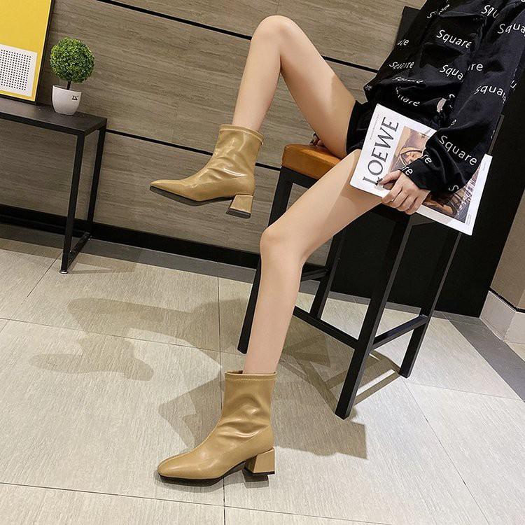 Giày Bốt  Giày cao cổ Martin boots thời trang phong cách hàn quốc đơn giản